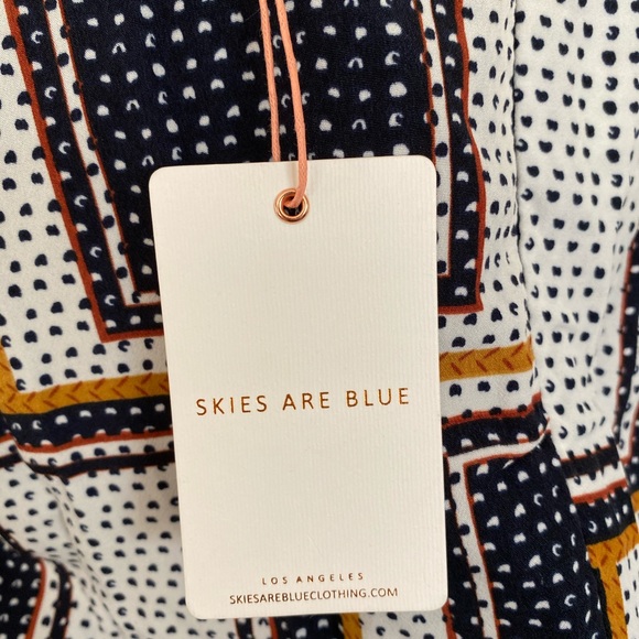 Skies Are Blue -  Riley Geometric Tie Back Dress - Picture 5 of 6